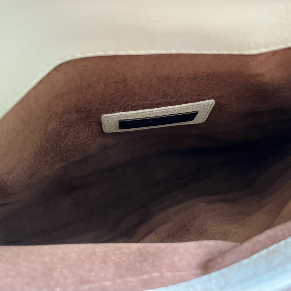 Lambertson Truex Cream Leather Clutch - Picture 6 of 9